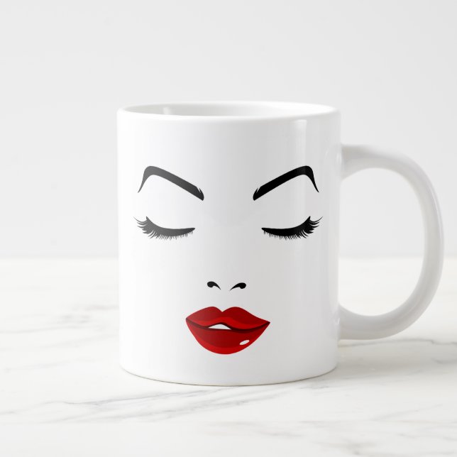 Caneca De Café Grande Face Elegante (Direita)