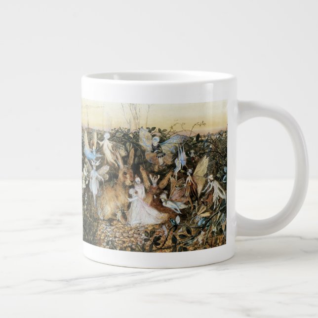 Caneca De Café Grande Fairy Twilight por John Anster Fitzgerald (Direita)