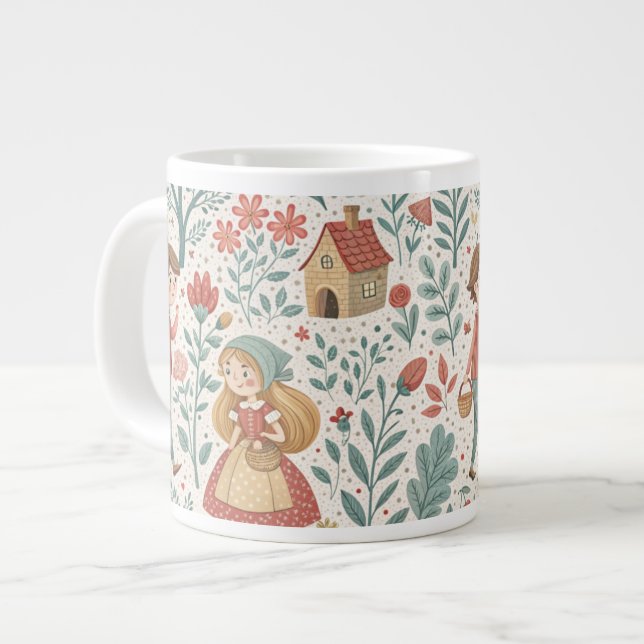 Caneca De Café Grande Fairytale Forest Walk Mug (Frente Esquerda)