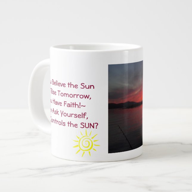 Caneca De Café Grande Faith Cup Jumbo Mug 20 Oz Coffee Mug (Frente Esquerda)