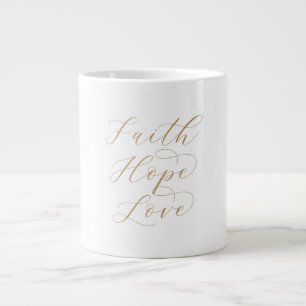 Caneca De Café Grande Faith Hope Love Specialty Mug