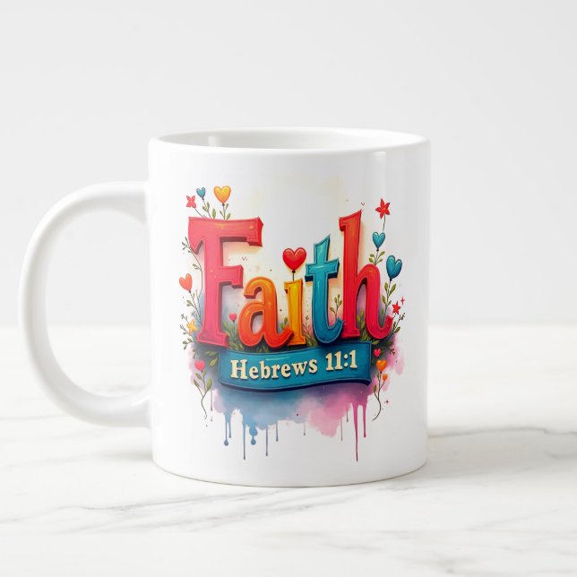 Caneca De Café Grande Faith Jumbo Mug (Esquerda)