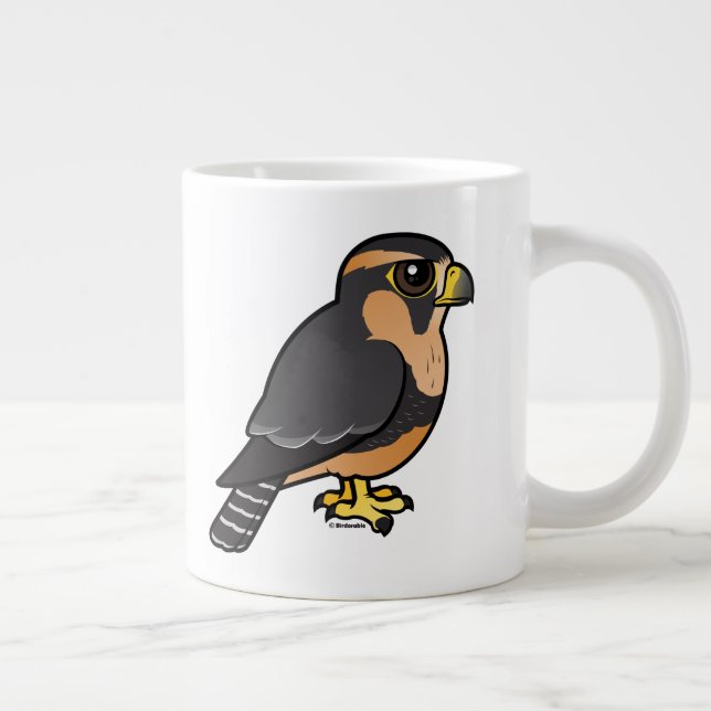 Caneca De Café Grande Falcão de Adiplomado Peruano Birdormente (Direita)