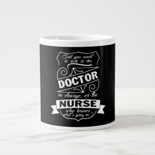 Caneca De Café Grande Fale com o médico