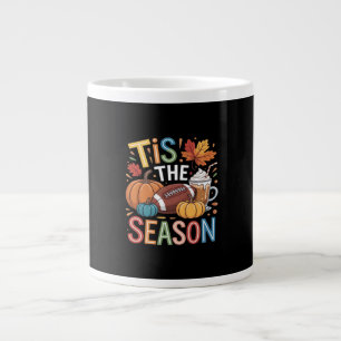 Caneca De Café Grande Fall Football Autumn Pumpkin Coffee