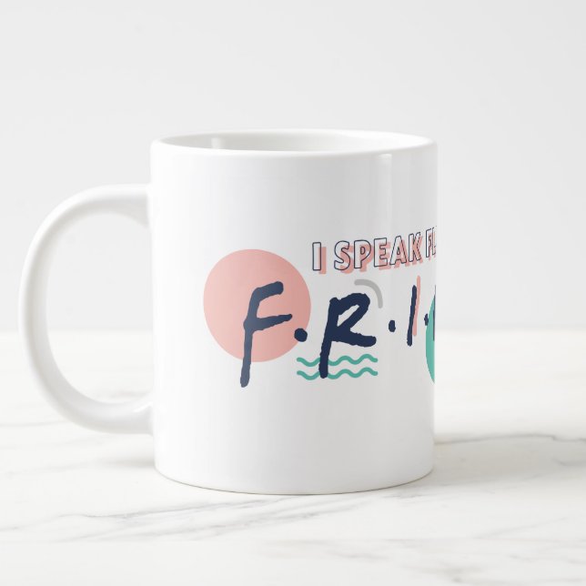 Caneca De Café Grande Falo Citações Fluent Amigos™ (Esquerda)