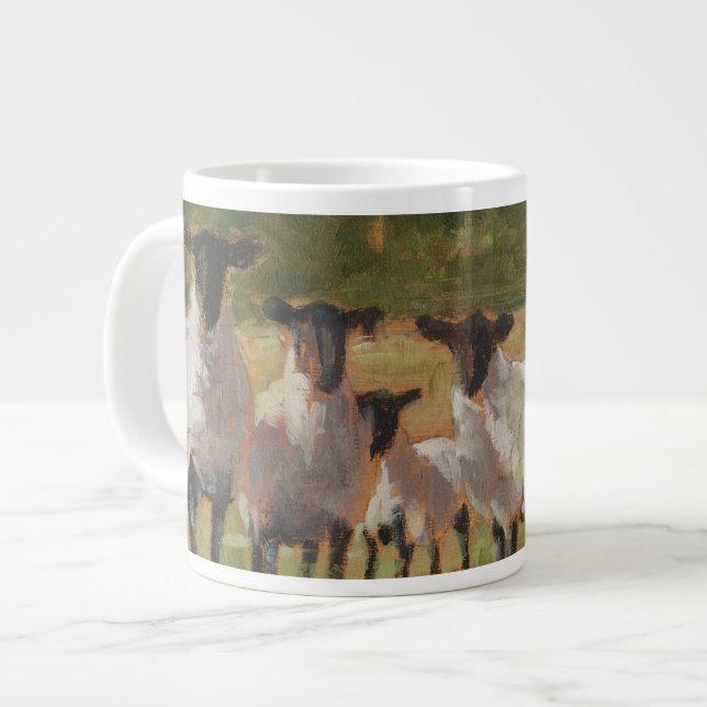 Caneca De Café Grande Família Sheep (Frente Esquerda)