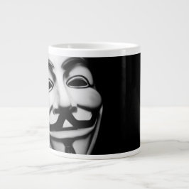 Caneca De Café Grande Famoso sorriso de hacker anônimo