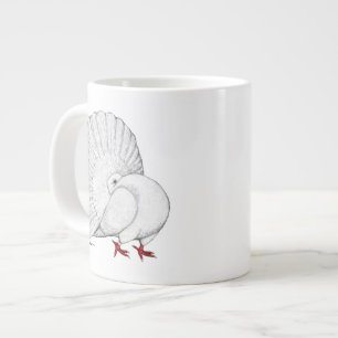 Caneca De Café Grande Fantail Pigeon White