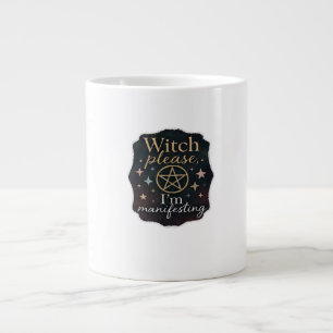 Caneca De Café Grande Fantasia de Whimsigoth - Florestas Místicas, Luas 