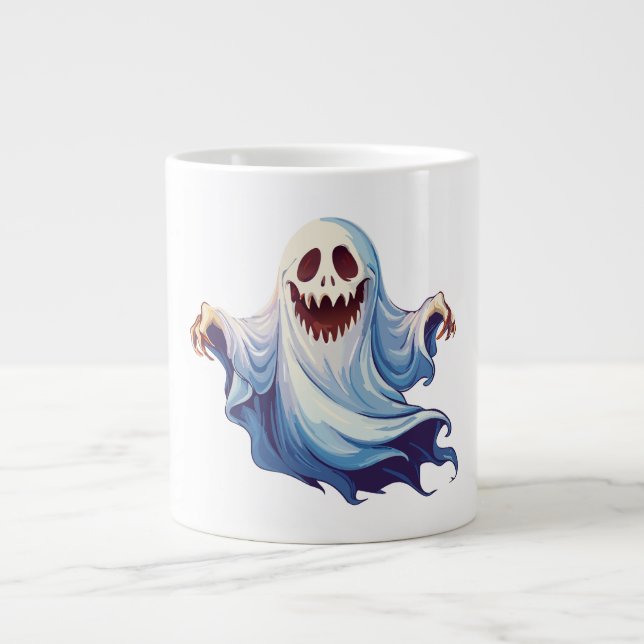 Caneca De Café Grande Fantasma assustador (Frente)