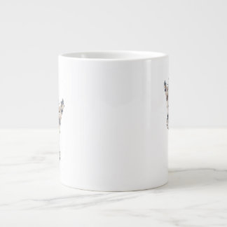 Caneca De Café Grande Fantasma com borboletas de Halloween