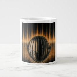 Caneca De Café Grande Fantasy Image Bronze Halfdome On Reflected Surface