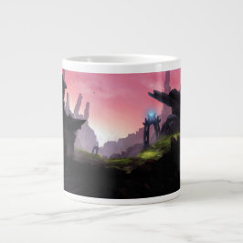 Caneca De Café Grande Fantasy Landscape Concept Art Mug