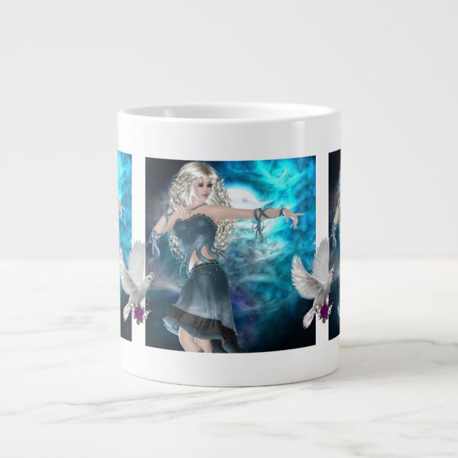Caneca De Café Grande Fantasy Sky Siren (Frente)