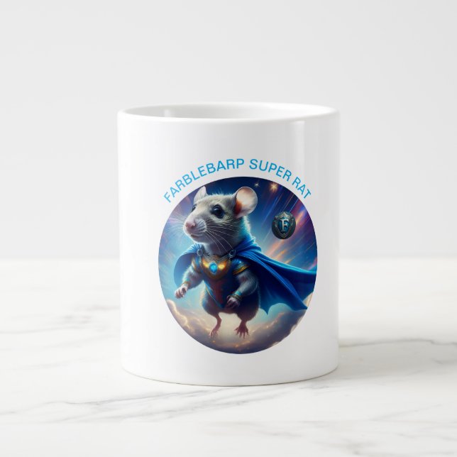 Caneca De Café Grande Farblebarp O Super Rato (Frente)