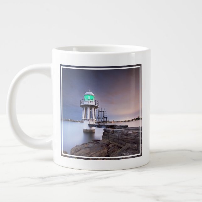 Caneca De Café Grande Faróis | Cremorne Point Lighthouse Austrália (Esquerda)