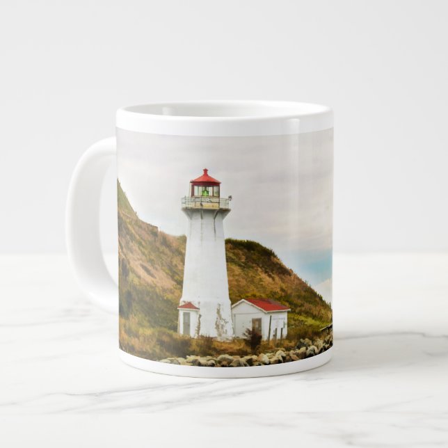 Caneca De Café Grande Faróis | Farol da Ilha Georges (Frente Esquerda)