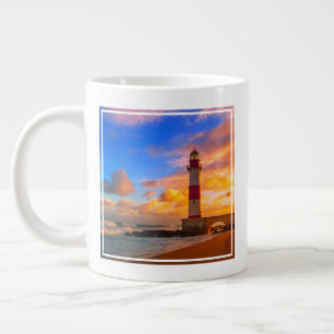 Caneca De Café Grande Faróis Farol de Itapuã Brasil