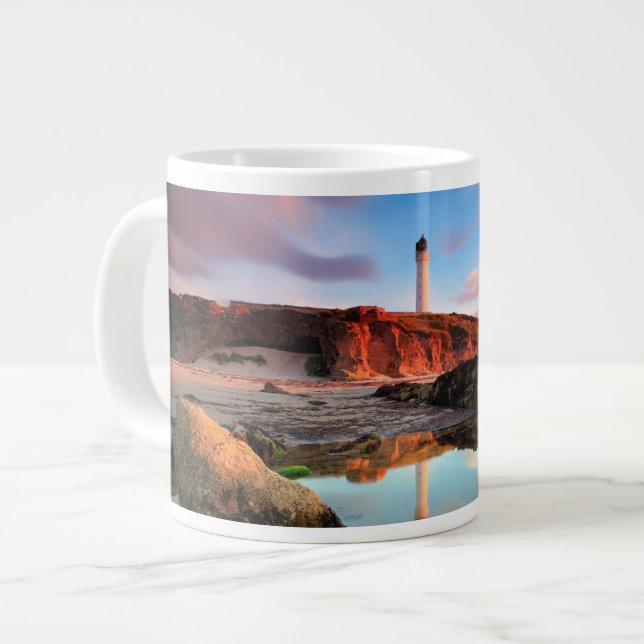 Caneca De Café Grande Faróis | Mar-Light Lossiemouth Scotland (Frente Esquerda)