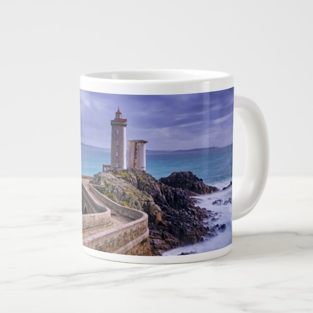 Caneca De Café Grande Faróis | Petit Minou Lighthouse França (Frente Esquerda)
