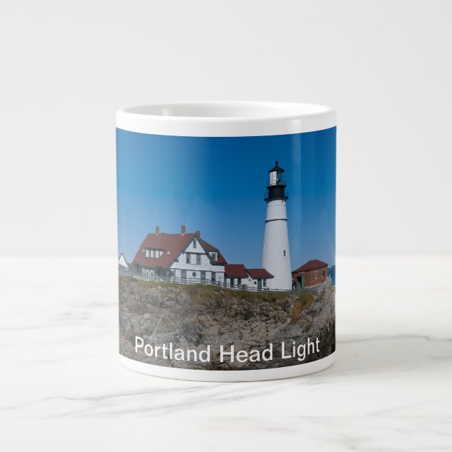 Caneca De Café Grande Farol de Portland (Frente)