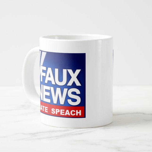 Caneca De Café Grande Faux News (Frente Esquerda)