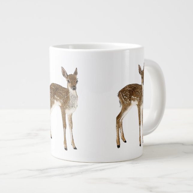 Caneca De Café Grande Fawn (Frente Esquerda)
