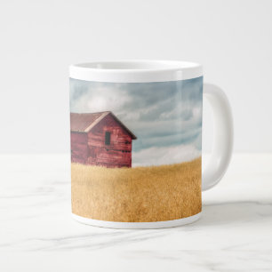 Caneca De Café Grande Fazendas Antigo Barn Vermelho