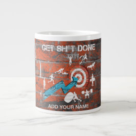 Caneca De Café Grande Fazer o trabalho de Malhação motivacional
