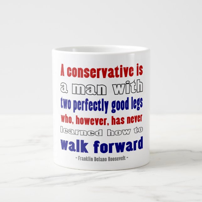 Caneca De Café Grande FDR define conservadores escuros (Frente)