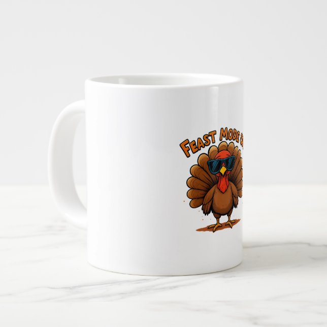 Caneca De Café Grande Feast Mode On Coffee Mug (Frente Esquerda)
