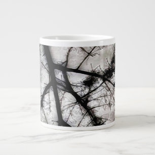 Caneca De Café Grande Fechando em