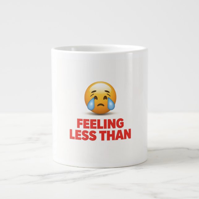 Caneca De Café Grande Feeling Less Than (Frente)