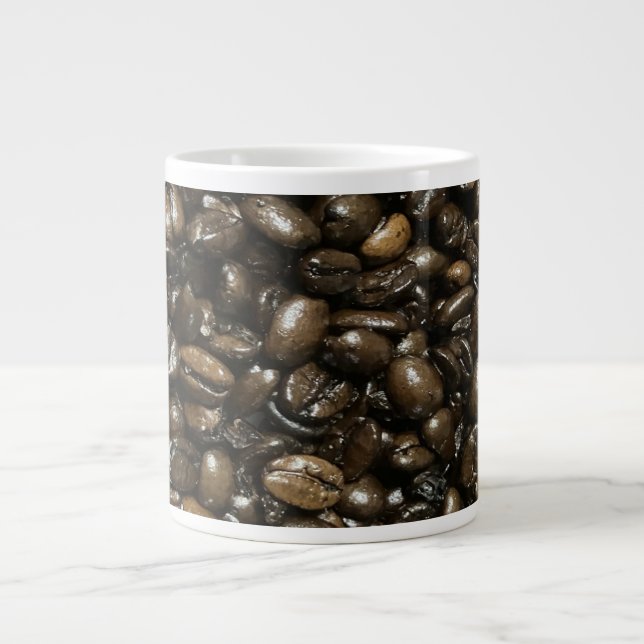 Caneca De Café Grande Feijões de café (Frente)
