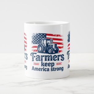 Caneca De Café Grande Feira de Agricultores Apoie o Seu Criador de Porco
