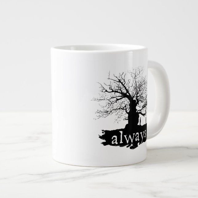 Caneca De Café Grande Feitiço de Harry Potter | Silhueta da Citação Semp (Frente Esquerda)