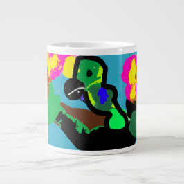 Caneca De Café Grande Felicidade de papagaio