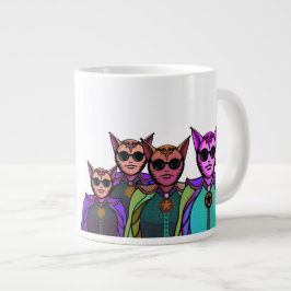 Caneca De Café Grande Feline Creatures Design Pickleball Paddle