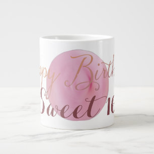 Caneca De Café Grande Feliz Aniversário, Doce Como Rosa 16