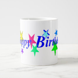 Caneca De Café Grande Feliz aniversário Jumbo Mug