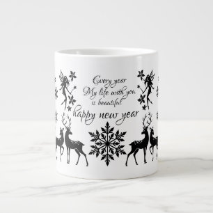 Caneca De Café Grande feliz ano novo