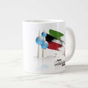 Caneca De Café Grande Feliz Copa do Dia Nacional do Kuwait