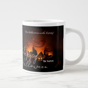 Caneca De Café Grande Feliz Dia das Bruxas da Família Escura Simples
