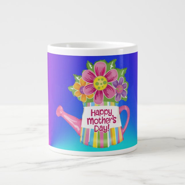 Caneca De Café Grande Feliz Dia das Mães (Frente)