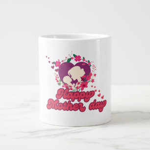 Caneca De Café Grande Feliz dia das mães Design Moderno