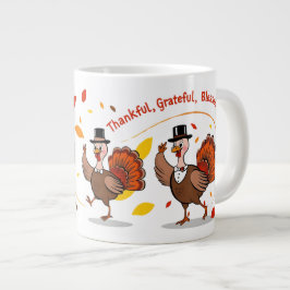 Caneca De Café Grande Feliz Dia de Ação de Graças Feliz, Feliz, Feliz Gr