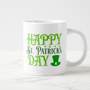 Caneca De Café Grande Feliz Dia de São Patrício