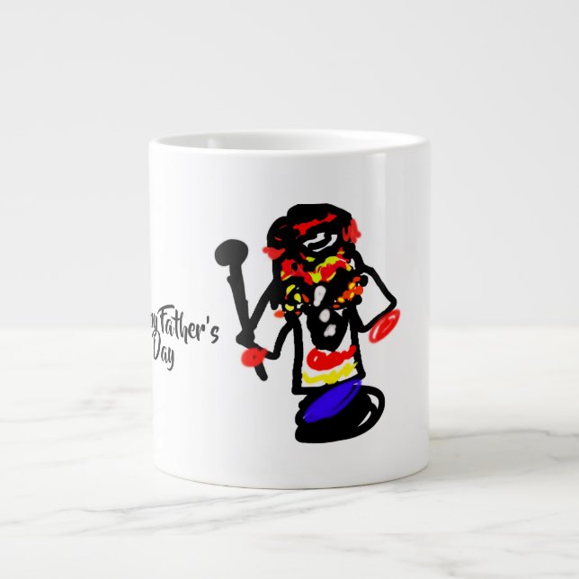 Caneca De Café Grande Feliz Dia dos Pais (Frente)