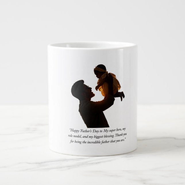 Caneca De Café Grande Feliz Dia dos Pais (Frente)